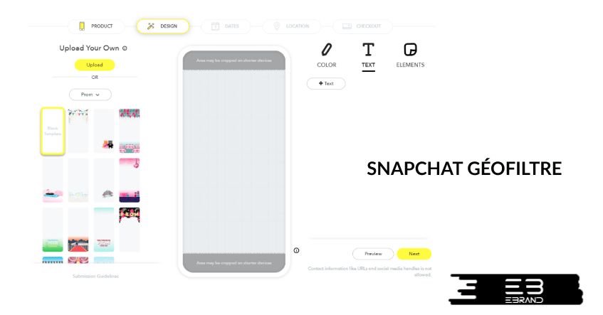 Géofiltre Snapchat personnalisé