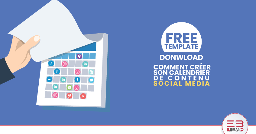 Calendrier de contenu social media