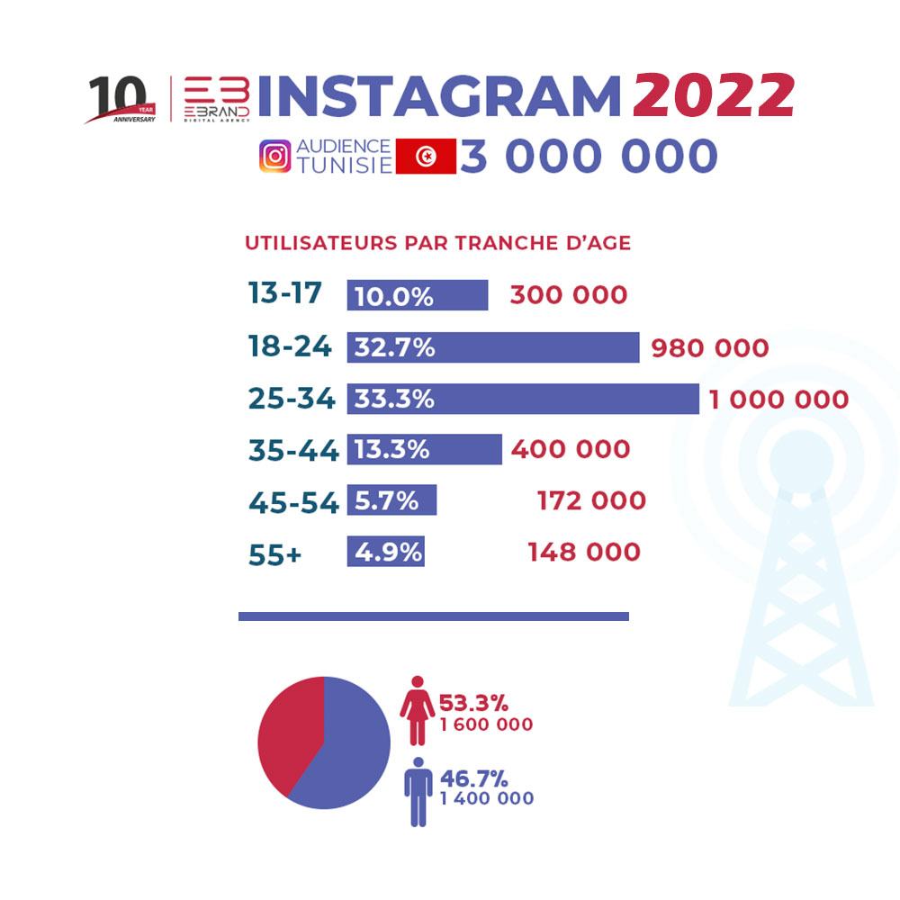 Chiffres Clés Instagram en Tunisie 2022