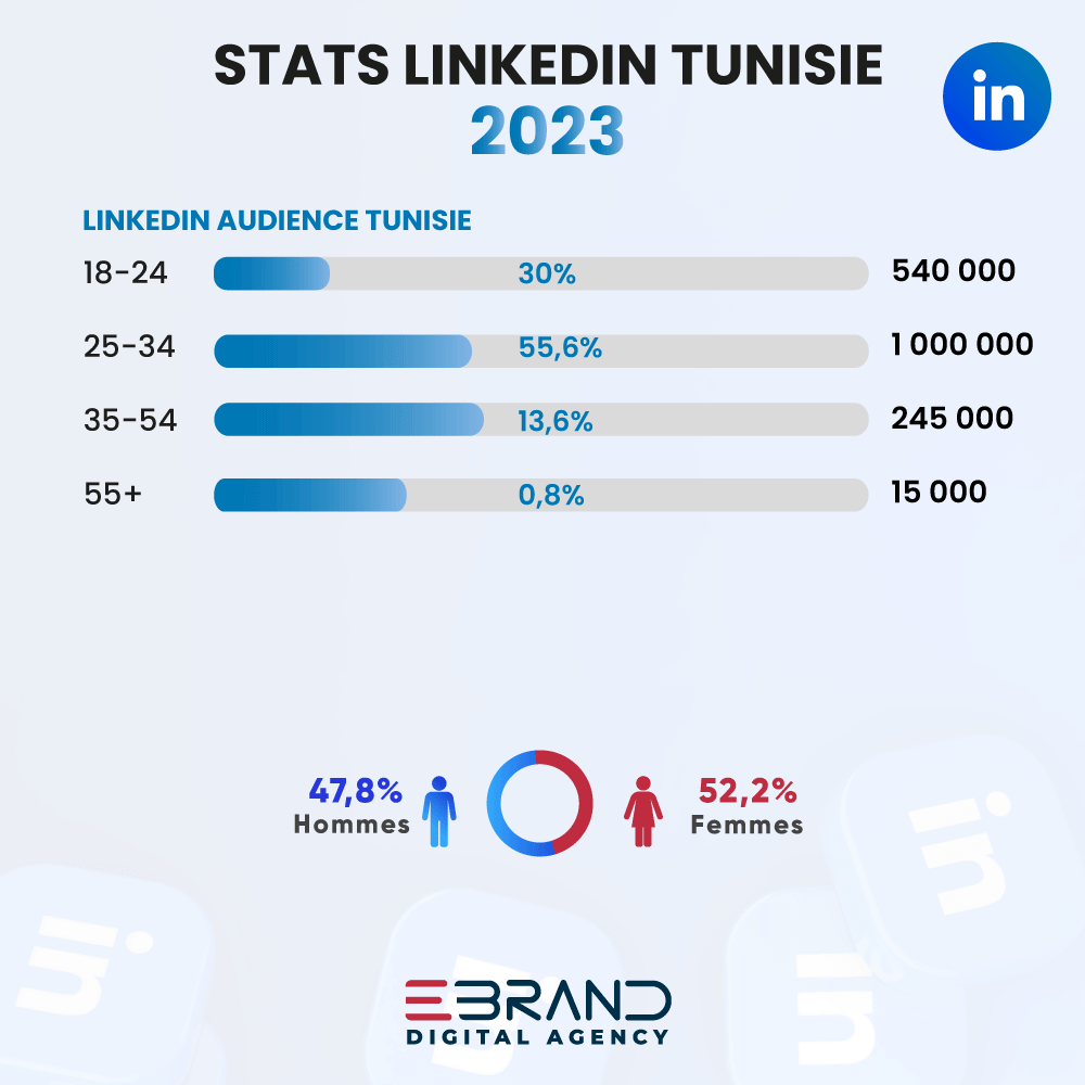 Statistiques Linkedin Tunisie 2023 chiffres clés des réseaux sociaux en Tunisie 2023
