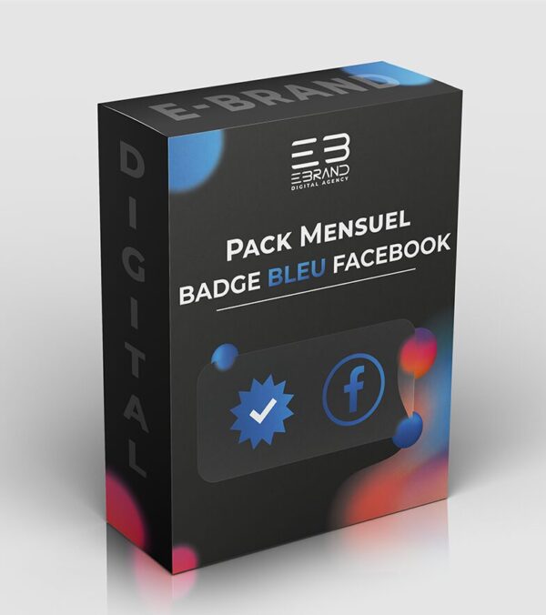 Badge Bleu Facebook