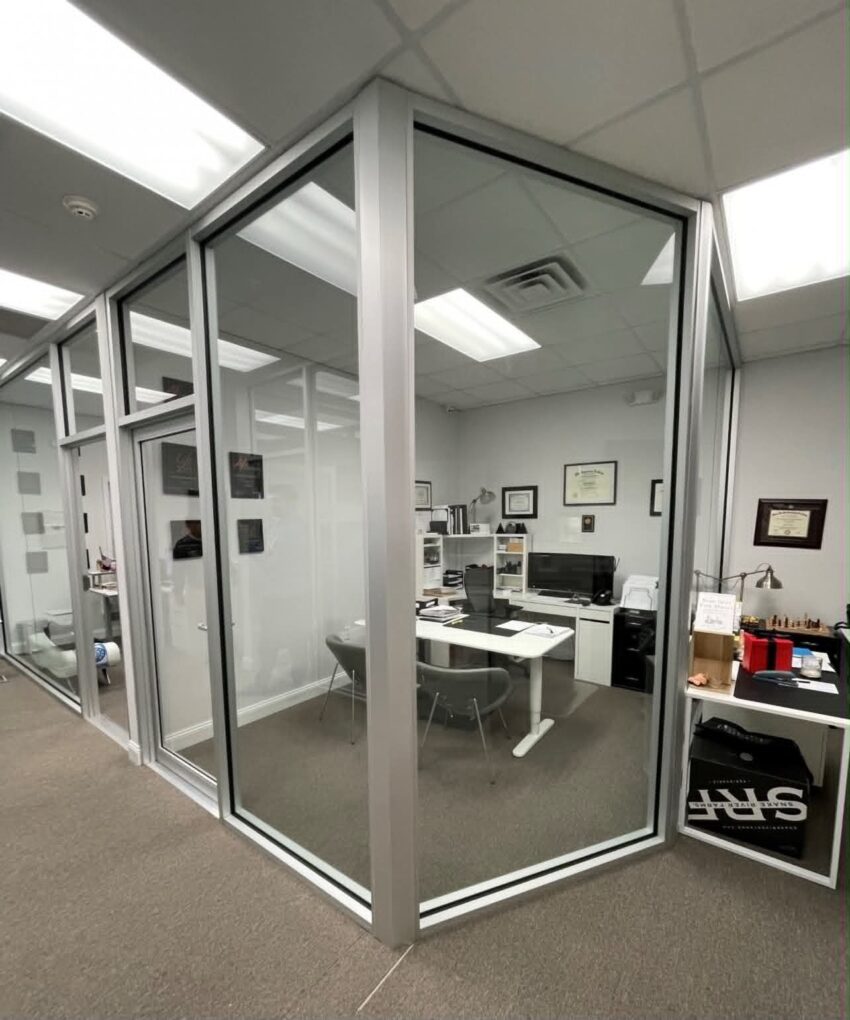 Frameless glass door replacement downtown Washington DC