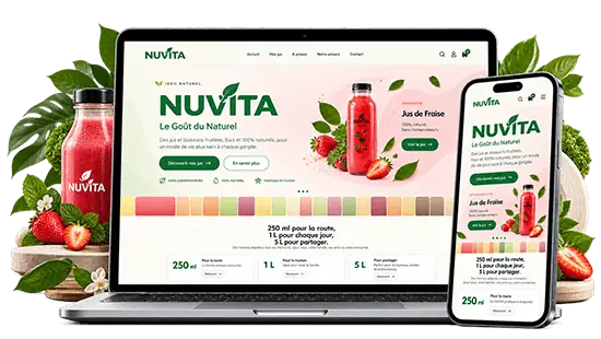 Site e-commerce Nuvita sur ordinateur et mobile