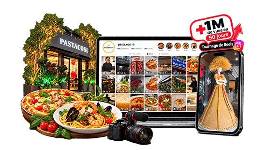 Vidéos Reels Instagram du restaurant Pasta Cosi